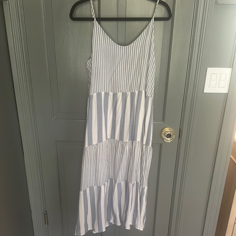 Striped Blue and White Sundress